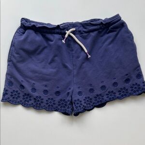 Mini Boden Cotton Embroidered Cut-out Shorts